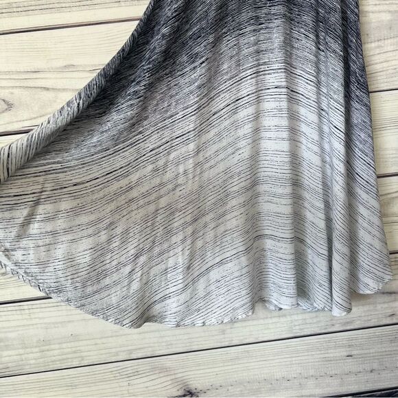 Lulus Endless Dream Blue & White Striped Flowy Midi Skirt - Picture 2 of 8